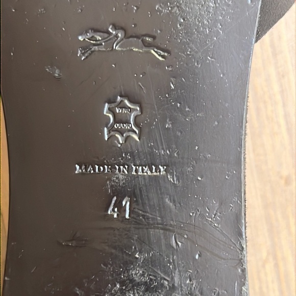 🆕 Longchamp Drawcord Leather and Suede Sandal in Black. Size 41 - Picture 7 of 7